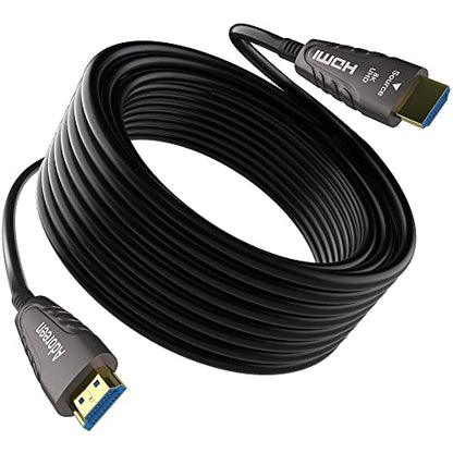 Adoreen 8K Fiber Optic HDMI 2.1 Cable 20 Feet, Active Optical HDMI Cord (from 20-100ft) for 8K@60Hz 4K 2K Dynamic HDR eARC HDCP2.2 4:4:4 3D,Compatible PS5/PS4,Ultra HD TV(6.1m) - size: 20FT