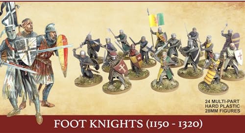 Wargames Atlantic, The Age of Chivalry, Foot Knights (1150-1320), 28MM Scale Miniatures