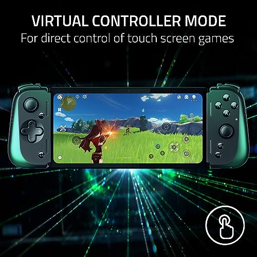 Razer Kishi V2 Pro Mobile Gaming Controller for Android: HyperSense Haptics - Universal Fit - Stream PC & Console Games - Play Touchscreen Only Games - Compatible w/Samsung Galaxy & Google Pixel - color: Black, style: Kishi V2 Pro