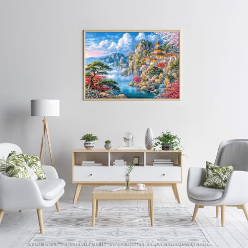 Puzzles for Adults 1000 Pieces, Jigsaw Puzzle for Adults, Fun Challenging Puzzle, Between Mountains and Lakes Puzzles Game, Interlock Perfectly No Dust, Gifts for Father's Mother’s Day - color: Mountains and Lakes