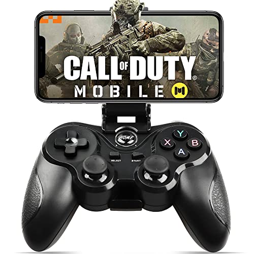 Android Game Controller Key Mapping Function Wireless Gaming Controller Gamepad for PUBG Mobile, Call of Duty Mobile, Android Phone/Tablet, Samsung, Redmi, Motorola, One+ - Not for iOS/PC (Black) - color: Dark Black