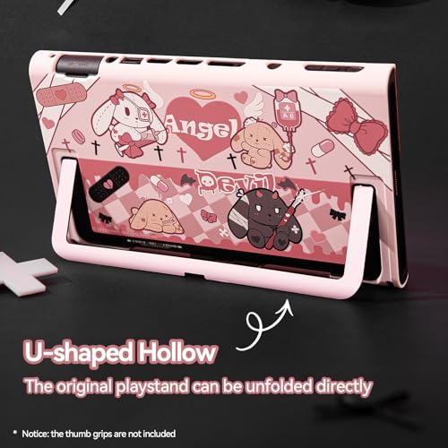 GeekShare Slim Protective Case Compatible with Switch 2 (2025), Anti-Scratche and Shock-Absorption Dockable Hard Shell for Switch 2 Game Console - Gothic Bunny - color: Gothic Bunny