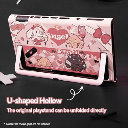 GeekShare Slim Protective Case Compatible with Switch 2 (2025), Anti-Scratche and Shock-Absorption Dockable Hard Shell for Switch 2 Game Console - Gothic Bunny - color: Gothic Bunny