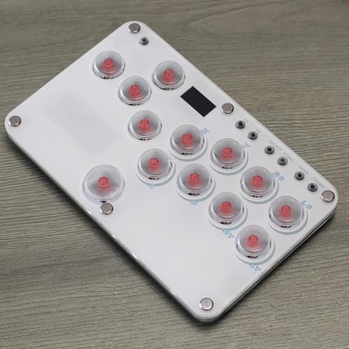 XIAO SHI MIN STORY Arcade Stick 13 Keys All-Button Game Controller with Custom RGB & Turbo Functions,Arcade Controller Street Fight for PC/Ps3/Ps4/Switch/Steam Game Keyboard Supports Hot Swap & SOCD