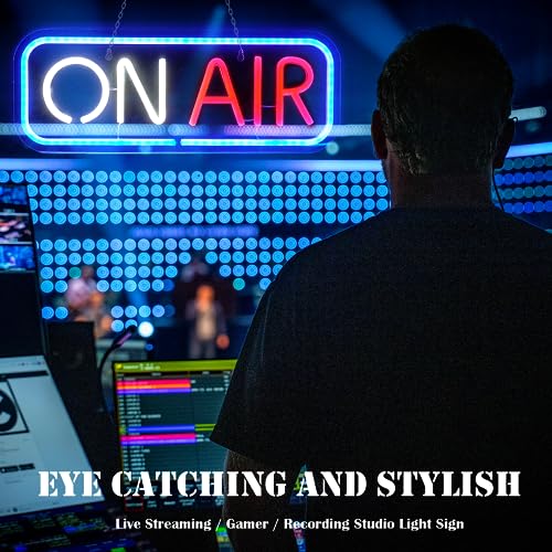 ON AIR Neon Sign Lights - Live Recording Studio LED Light Streaming Broadcast Sign USB Powered - Bar Pub Club Wall Decor Christmas Party Lights - style: ON AIR