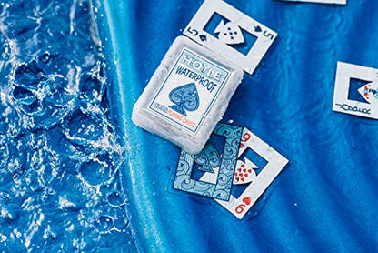 Hoyle Waterproof Clear Plastic Playing Cards 1 Deck Outdoor Pool | Flexible plastic resists bending and tearing, Rinse clean after use, Perfect for camping and beach games