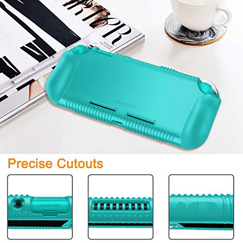 FINTIE Soft Silicone Protective Case for Nintendo Switch Lite 2019 | Ergonomic Grip, Anti-Slip, Shock-Absorption & Anti-Scratch, Lightweight Grip Case Cover, Turquoise - color: Turquoise