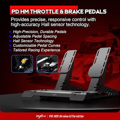 PXN V10 Ultra Direct Drive Racing Wheel & Pedals, 3.2Nm Force Feedback | 10.6'', 4 Paddle Shifters, Hall Effect 2-Pedal Set - Gaming Steering Wheel for Xbox Series X|S, Xbox One, PS4 & PC