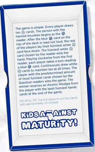 Kids Against Maturity: Funny Family Card Game for Kids & Adults | Hilarious Party Game for Family Game Night | Fun Family Game for Kids Ages 10+, Teens & Parents | 600 Cards