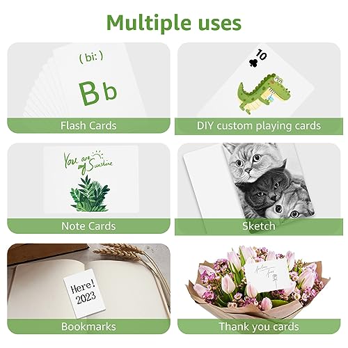 648PCS Blank Playing Cards 2.5" x 3.5" Blank Playing Cards to Write On Double Sides Printable Index Flash Cards Blank Tarot Cards for DIY Game Cards Gift Cards Message Card