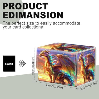 for MTG Card Storage - High Capacity Anime Card Sleeves, Commander Decks, Dragon - color: Dragon