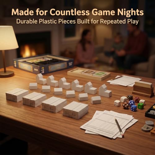 Replacement Pieces for Settlers of Catan – Roads, Settlements & Cities Set, Durable Game Tokens, Compatible with Catan Board Game Accessories, Game Pieces Plus Bonus Pieces (White) - color: White