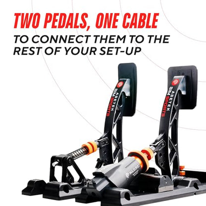 ASETEK SimSports Load Cell Forte S-Series Sim Racing Pedals for Immersive Racing in your Sim Racing Setup | Adjustable Pedals Arms for a Custom Fit | PC Compatible - size: Forte S-Series