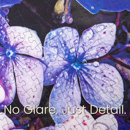 Dew Kissed Hydrangea, Premium 1000 Piece Jigsaw Puzzle for Adults, Glare-Free, Soft-Touch Puzzles, Made in USA, Puzzle Lovers Gift Ideas, 26.6" x 19.25" - color: Dew Kissed Hydrangea