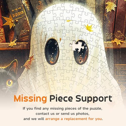 1000 Piece Puzzles for Adults, Halloween Ghosts Puzzle for Adults | 26.6 * 26.6 in Flat Puzzles with 3D Visual Effect When Completed, Adult Puzzle Games - color: Halloween Ghosts