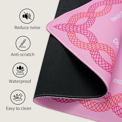 Pink Mahjong Mat (33"x33"),Neoprene Mahjong Mat with Soft Surface for Poker, Cards,Dominoes,Tile Games,Easy to Carry Outdoor with Storage Bag - style: Pink Floral