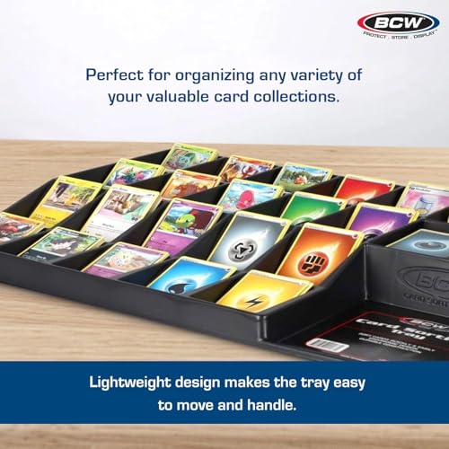 BCW Card Sorting Tray - 1 ct | 24-Cell Trading Card Organizer for TCG & Sports Cards | Ideal for Pokémon, Baseball, and Magic | Lightweight Card Sorter Tray - style: Single