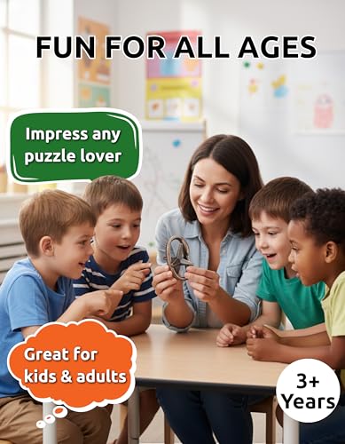 Star in Circle Puzzle – Cast Metal Brain Teaser IQ Game, Mind Twisting Logic Puzzle, Stress Relief Fidget Brain Teaser& Unique Gift - style: Star in Circle
