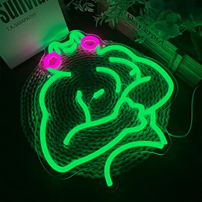 Fitness Frog Neon Sign - LED Muscle Frog Neon Light Sign 11.8x13 Inch Gym Room Wall Art USB Powered Gym Wall Decor Motivational Workout Room Home Office Art Christmas Birthday Gift - style: Muscle Frog