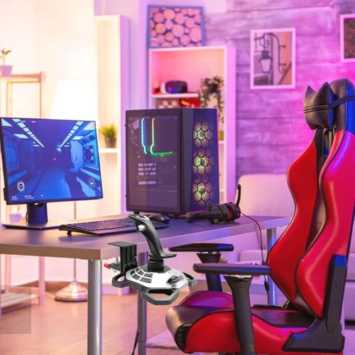 HTLAKIKJ Desk Mount for Hotas Flight Sim Joystick | Compatible with Logitech G Extreme 3D Pro Joystick and Turtle Beach VelocityOne Flightstick Enduring Metal Holder