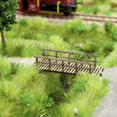 Warmtree 126 Pcs Static Grass Bushy Tufts Lowland Shrubs Tuft Terrain Model Kit for Train Landscape Railroad Scenery Sand Military Layout Model Miniature Bases and Dioramas - color: Green,dry Yellow
