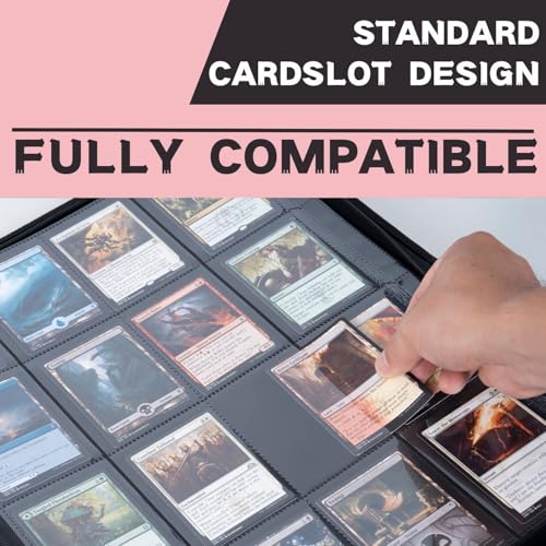 1000+ Pockets Trading Card Binder, 16-Pocket Card Ablum Compatible with MTG,Sports Cards & Other Standard Size Trading Cards (Pink) - color: Pink