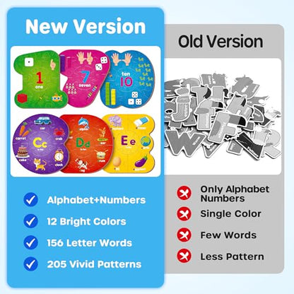 SYNARRY Number and Alphabet Puzzles for Kids Ages 3-5, ABC Learning for Toddlers Ages 3+, Preschool Activities Letter Puzzles Montessori Educational Toys Gifts for 4 5 6 7 8 Year Old Boys Girls - style: ABC+numbers(special-shaped)