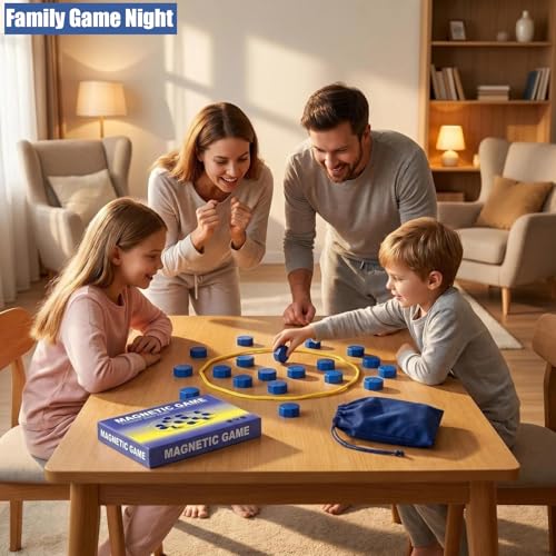 Magnet Chess Game Magnet Game with String for Easter Basket Stuffers Family Games Night, Great Fun Puzzle Strategy Games for Family & Party, Camping Tops, Game Collections