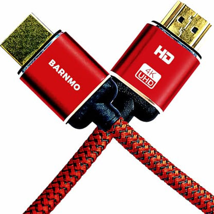 HDMI 2.0 4K Cable Red Nylon Cord, 18Gbps 4K@60Hz, 4.5m/15ft | HDR HDCP 2.2 ARC Dolby Vision Ultra HD HDMI to HDMI Cable for Gaming Consoles, 4K TV, Laptop, PC Monitor, Blu-Ray Player - size: 4.5 m/15 ft.