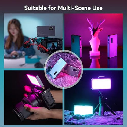 P96L RGB Video Light by SmallRig, Portable Metal LED Camera Light, 2500-8000K, 21 Effects, CRI 96+, OLED Display, Photo and Video Lighting, Long Battery Life, Fits Phone and Camera (Pack of 2) - size: 14cm P96L (Pack of 2)