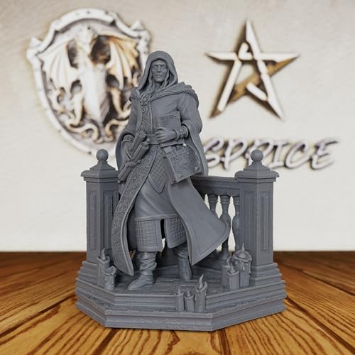 Unpainted Gothic Warrior - 32mm Vampire Swordsman for DND Minis, Tabletop RPG Games & Miniature Collectors -AS198