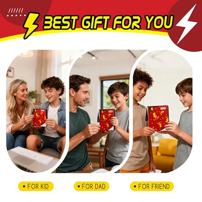 Trading Card Binder 9 Pocket,900 Pocket Card Collection Binder with 50 Removable Sleeves,PU Waterproof Top Card Book,3-Ring Zipper Collectible Trading Card Album for MTG/TCG/Card Holder Gift（Red） - color: Red, size: Large