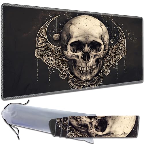 for MTG Playmat Non-Slip Rubber Play Mat with Storage Bag Combination, Ideal for Card Game Lovers TCG Play Mat, Moon Skull - color: Moon Skull