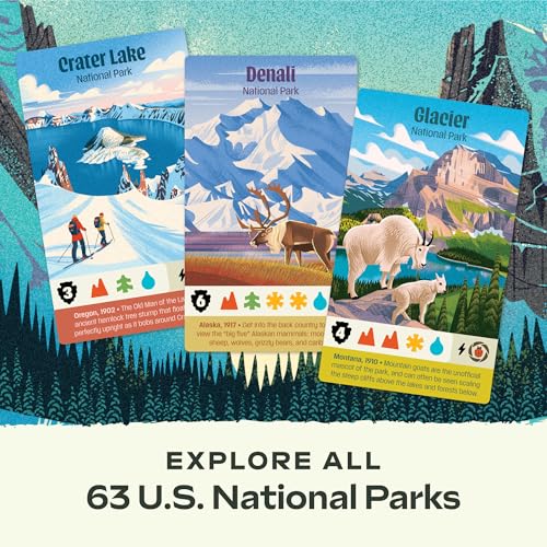 Keymaster Games Parks (2nd Edition) | Summit Deluxe | Beautiful Strategy Game for Families, Adults, Kids or Solo | Explore Nature and Outdoors by Hiking US National Parks | Ages 10+ | 1-5 Players - style: 2nd Edition | Summit Deluxe