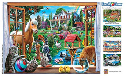 MasterPieces 400 Piece Jigsaw Puzzle For Adults, Family, Or Youth - Peeking Through - 18"x24" - style: Peeking Through