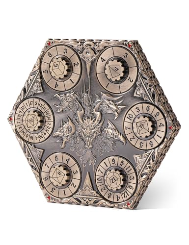 D&D Dice Set,7PCS Metal Dice for Dungeons and Dragons,Mini Dice Set with Pocket Watch Case,Role Playing Board Games Accessories (Dragon, Bronze-S) - color: S-bronze, style: Dragon
