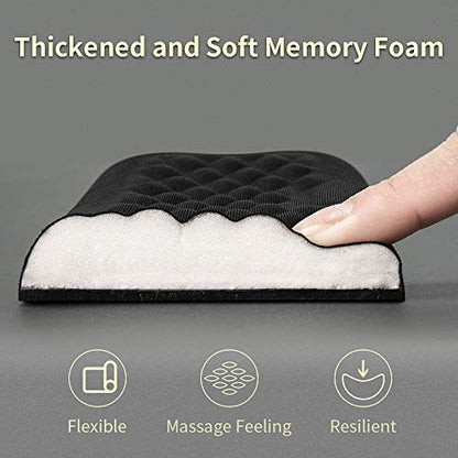 Vaydeer 60%-75% Keyboard Wrist Rest, Memory Foam Hand Rest Support Pad Padded for Office, Computer, Laptop, Mac Typing and Wrist Pain Relief and Repair(14.17inch,Black) - size: Medium