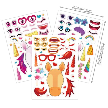 48 Sheets Create Unicorn of Dreams Stickers, Make Your Own Stickers for Boys and Girls, Travel Sticker Books, Party Favors, Birthday, Home, School and Activities Gifts for Kids Ages 3+ - style: Unicorn