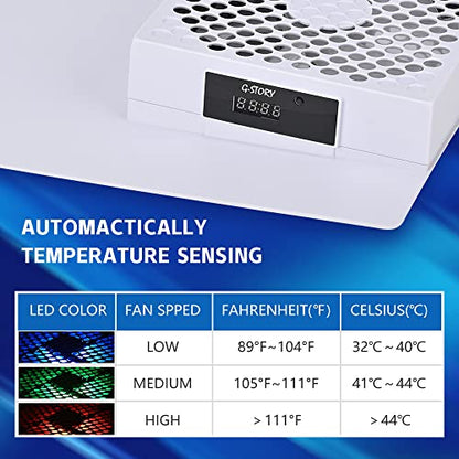 G-STORY Cooling Fan Only for PS5, Auto 3 Speed Adjust, Temp Display, RGB