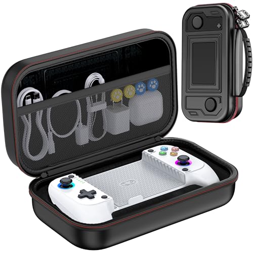 Mocagen MC1 Phone Controller for iPhone & Android – Ergonomic Grip, Low Latency, Case Friendly, Mobile Controller with Hall Effect Joysticks, Portable Travel Companion for Car/Leisure(White+Black Case) - color: White+Black