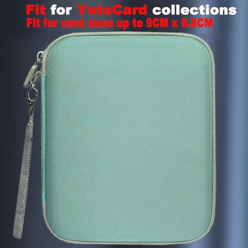 Card Case Compatible for Yoto Card Case Holder 80 Pockets Card Folder Card Binder with Zipper fit 2.3 * 3.4 inch Mini Audiobook Cards (Green) - color: Green