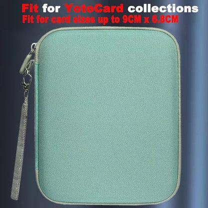 Card Case Compatible for Yoto Card Case Holder 80 Pockets Card Folder Card Binder with Zipper fit 2.3 * 3.4 inch Mini Audiobook Cards (Green) - color: Green