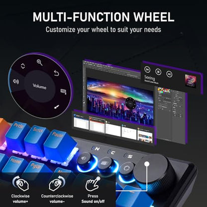 iRocks K74R Wireless RGB Illuminated Mechanical Gaming Keyboard, Hot-Swappable Switches, Floating Design, PBT 107 Keys NKRO, Detachable USB-C Cable - Midsummer Black (Brown Switches) - color: Midsummer Black, size: Brown Switches