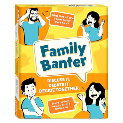 Family Banter Card Game – Fun Conversation Game for Family Game Night | Interactive & Hilarious Card Game with 148 Question Cards, Travel Game for Kids, Teens & Adults, Ages 8, 9, 10 & Up