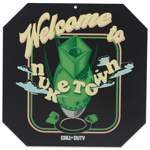 Call of Duty Welcome to Nuketown Metal Wall Decor | Vintage COD Sign for Game Room or Man Cave - color: Green