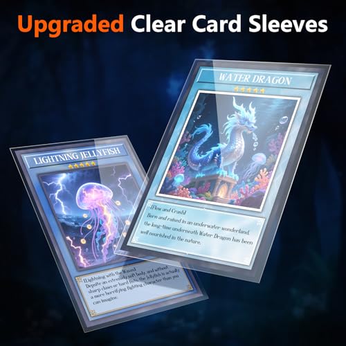 5000 Count Penny Card Sleeves for Trading Cards, Soft Card Sleeves Clear Plastic Card Protectors for MTG TCG Baseball Football Sports Game Photocards Compatible with Top Loaders - size: 5000P
