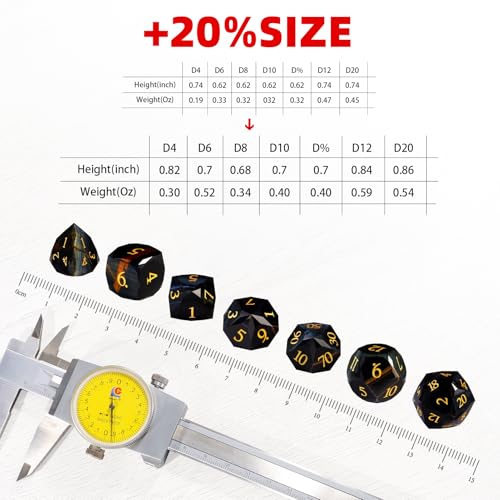 Unique Gemstone Dice Set 7PCS, Handmade Natural Stone Polyhedral DND Dice with Premium Gift Case for Board Game Lovers Birthday Gift - color: Zs-lh