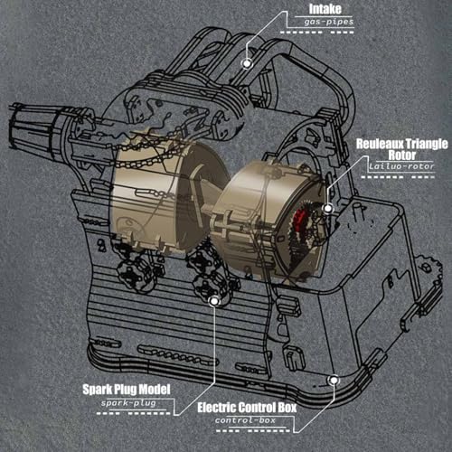 3D Wooden Puzzle for Adults, Mechanical Wooden Rotary Engine Model Kit to Build, 270+PCS DIY Assembly Steampunk Puzzle Engine Kit Craft Decor Gift, KIT Version