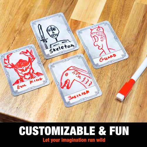 Tidyboss Dungeons and Dragons Starter Set | 3 X Double Sides 24x 36 Game Grid Mat with 50pcs Erasable Combat & Initiative Tracker | 6 Terrains Includes Dry Erase Markers, Eraser, Dice and Clips