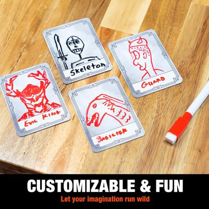 Tidyboss Dungeons and Dragons Starter Set | 3 X Double Sides 24x 36 Game Grid Mat with 50pcs Erasable Combat & Initiative Tracker | 6 Terrains Includes Dry Erase Markers, Eraser, Dice and Clips